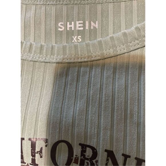 Ribbed sage California crop tank top by Shein - Picture 4 of 7